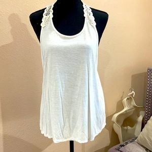 Embroidered racer back